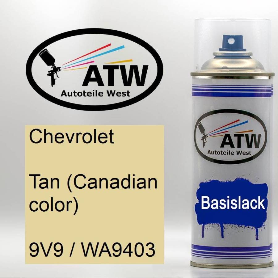 Chevrolet, Tan (Canadian color), 9V9 / WA9403: 400ml Sprühdose, von ATW Autoteile West.